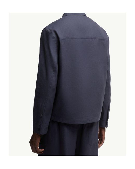 Moncler Blue X Gilga Farm By Donald Glover Linen Blend Shirt for men