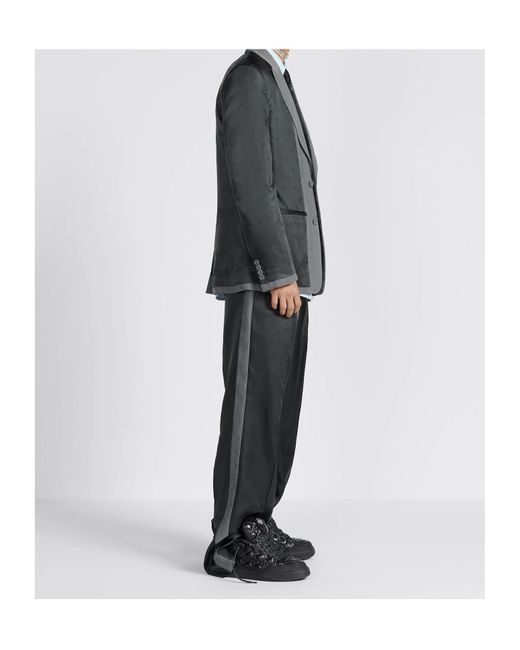Dior Gray Homme Button Detailed Straight Leg Pants for men
