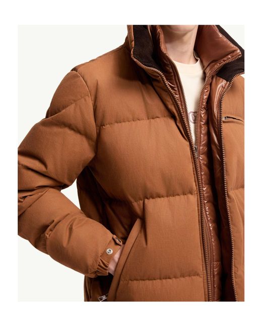 Moncler Brown Isenviel Cotton Poplin Short Down Jacket for men