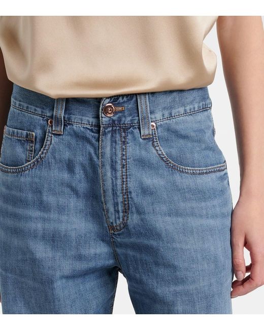 Brunello Cucinelli Blue Multi-Pocket Jeans