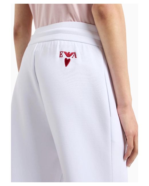 Emporio Armani White Elastic Waist Sweatpants