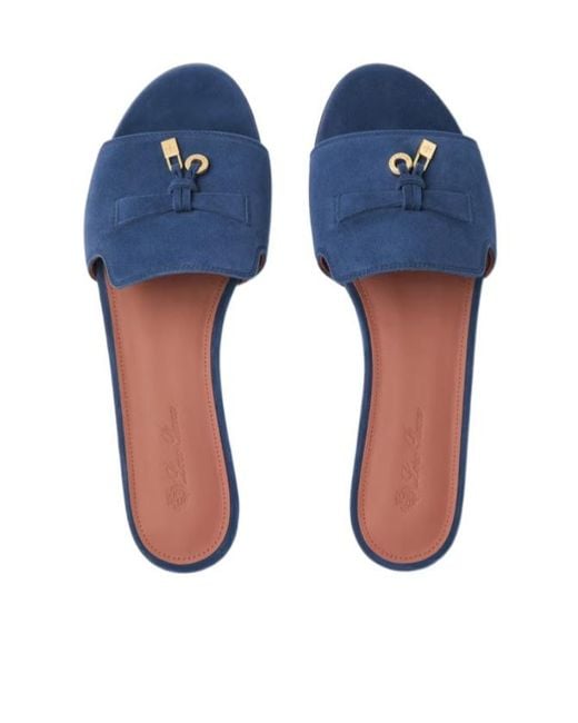 Loro Piana Blue Summer Charms Sandals