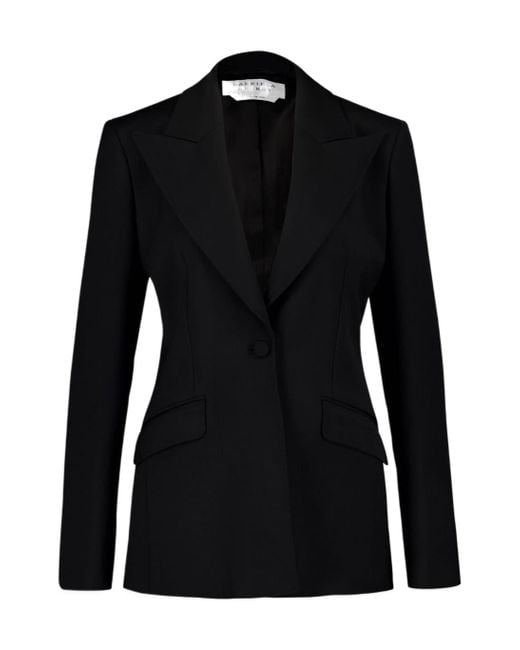 Gabriela Hearst Black Single-Button Wool Blazer