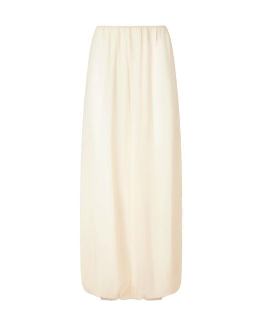 Frankie Shop White Mio Crepe Wide-Leg Pants