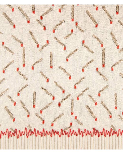 Bottega Veneta Natural Cotton Jacquard Matches Jumper for men