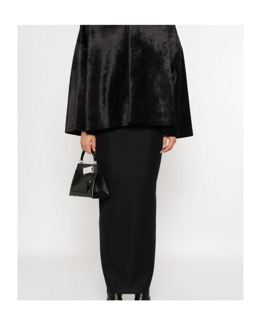 Rick Owens Black Dirt Pillar Maxi Skirt