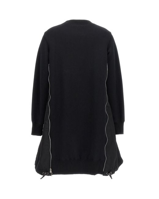 Sacai Black Sponge Mini Dress