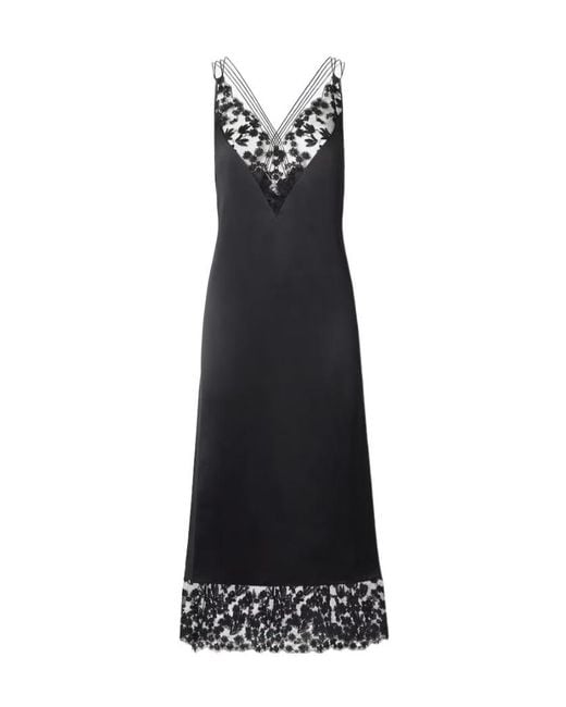 Fendi Black Silk And Lace Dress