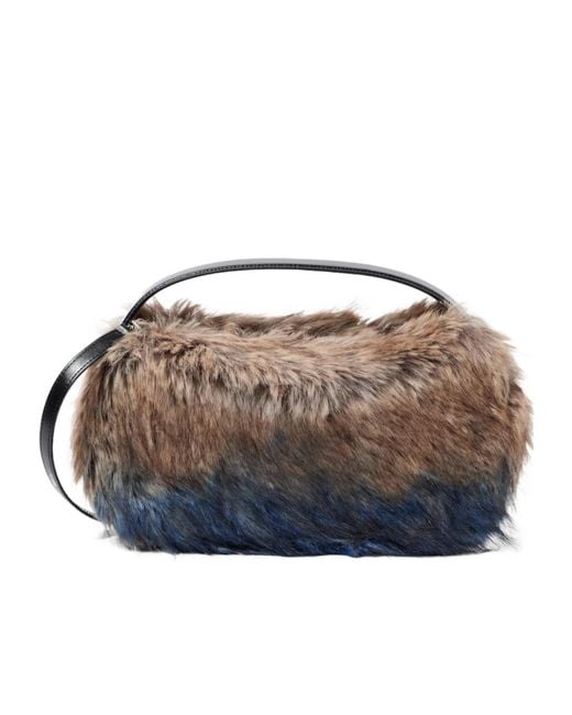 Coperni Brown Sound Swipe Zipper Shoulder Bag