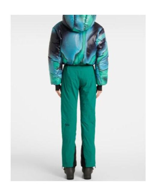 Aztech Mountain Blue Daisy Cropped Down Ski Jacket