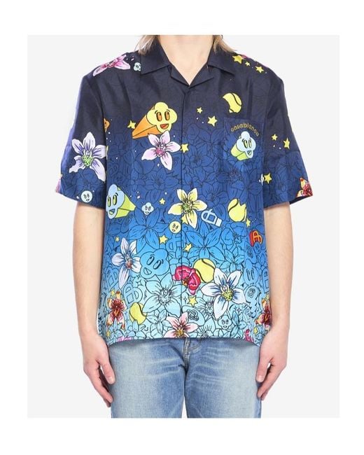 Casablanca Blue Collage D'Icones Shirt for men