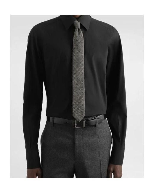 Dolce & Gabbana White Checked Tie for men