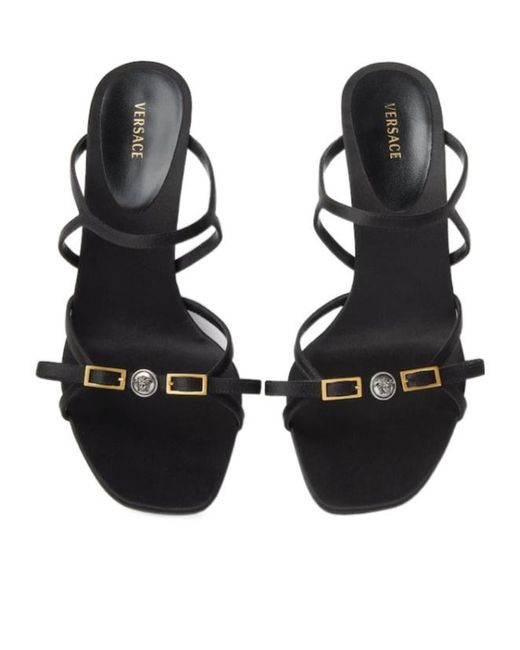Versace White Nyx Satins Mules