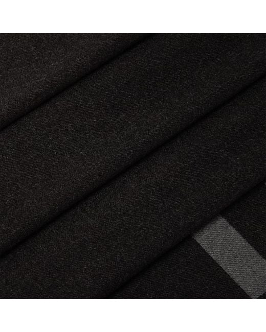 Fendi Black Ff Motif Fringed Scarf