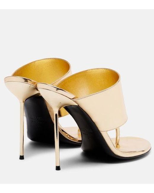 Paris Texas Metallic Lidia 105 Patent Leather Mules
