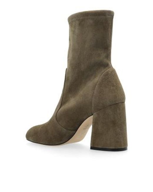 Stuart Weitzman Green Round Toe Ankle Boots