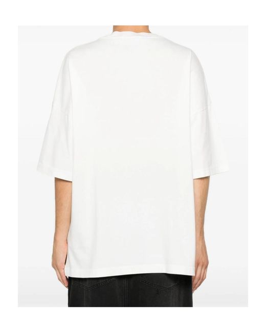 Palm Angels White Printed T-Shirt for men