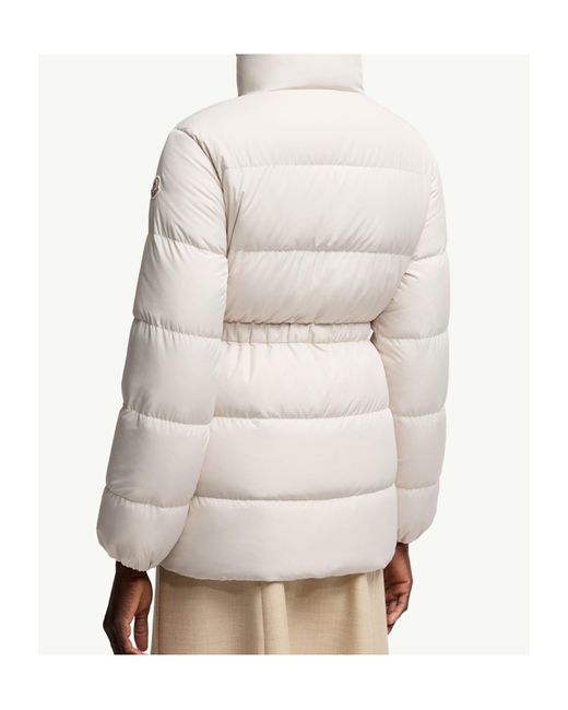 Moncler White Brossette Short Down Jacket