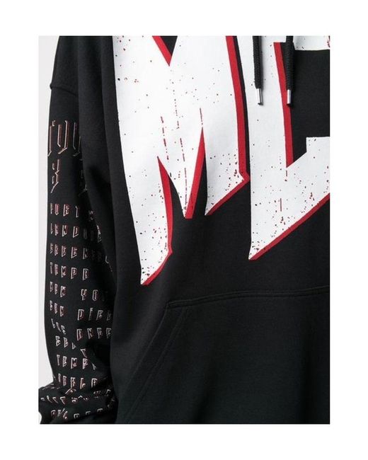 McQ Alexander McQueen Black Logo Printed Hoodie