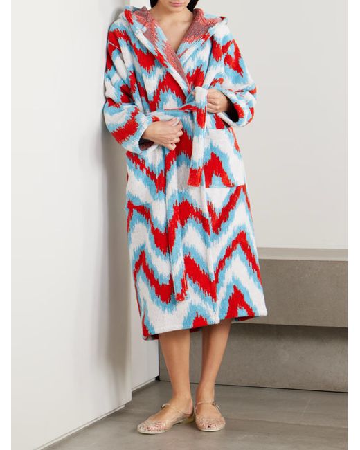 Missoni Red Striped Bathrobe With Ties