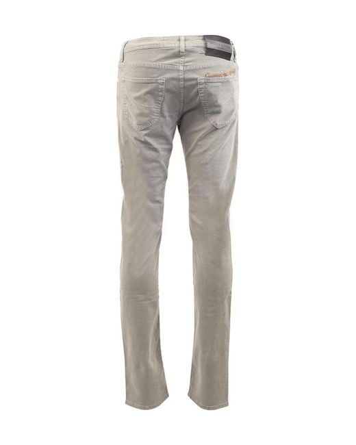 Jacob Cohen Gray Straight Leg Stretched Chinos for men