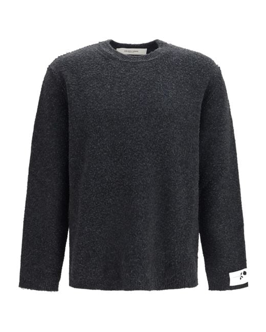 Golden Goose Deluxe Brand Blue Logo Patch Crewneck Jumper for men
