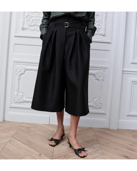 Dior Black Belted Cropped Pants