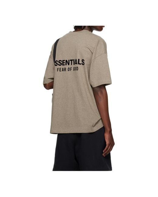 Fear Of God Gray Classic Logo T-Shirt for men