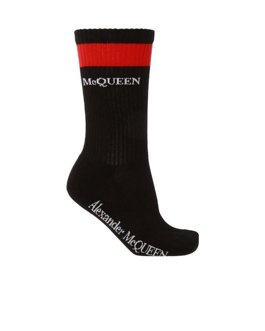 McQueen Black Logo Socks