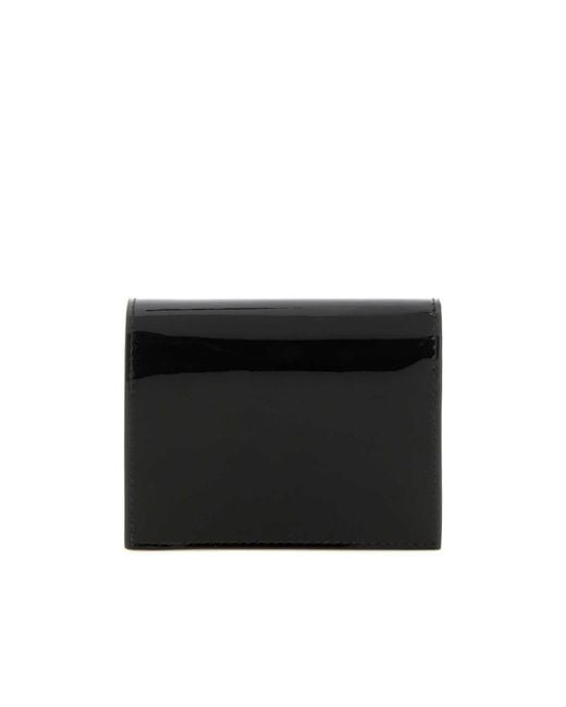 Prada Black Logo Plaque Bi-Fold Wallet