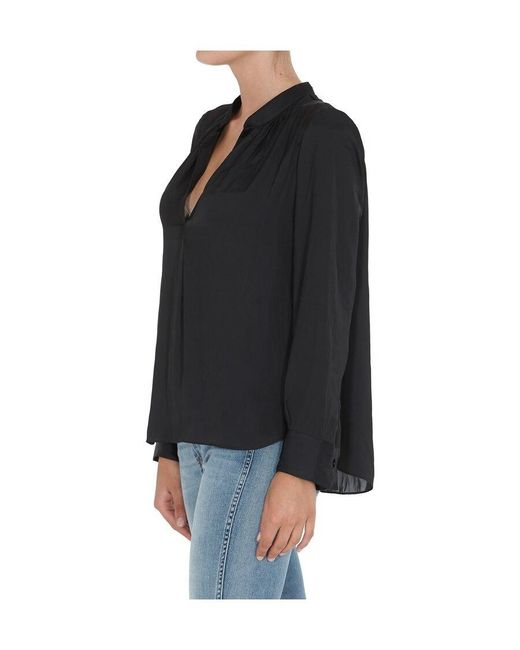 Zadig & Voltaire Black Tink Tunic Blouse