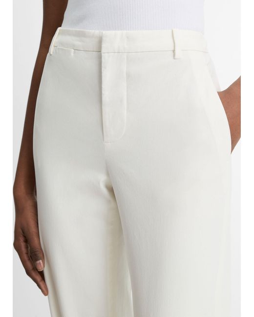 Vince White Belt-Loop Pocket Trousers