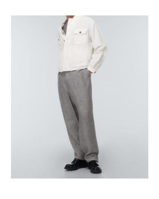 Giorgio Armani White Linen And Silk Blazer for men
