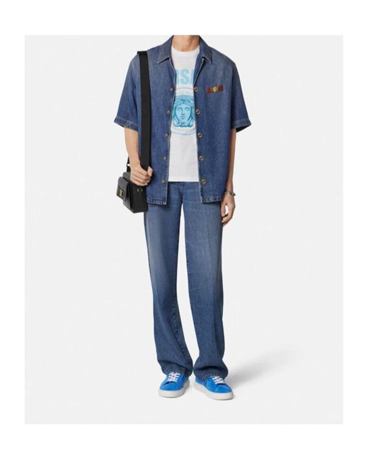 Versace Blue Medusa Biggie Jeans for men
