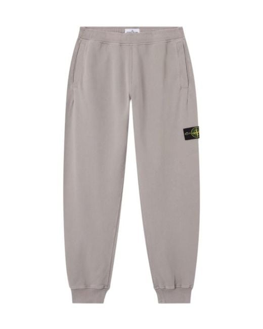 Stone Island Gray Regular-Fit Joggers With Ribbed Cuffs for men