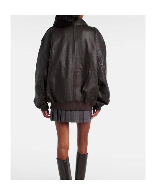 Frankie Shop Black Viper Leather Jacket