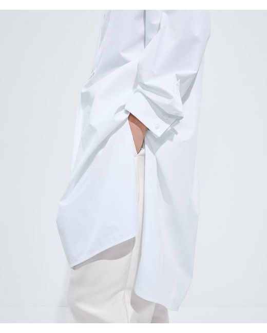 Bottega Veneta White Compact Cotton Poplin Shirt