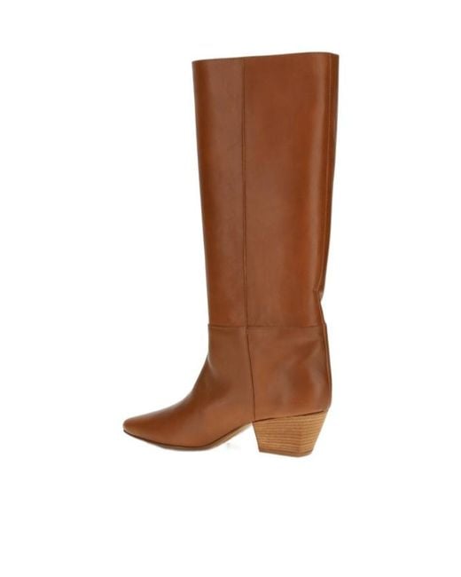 Forte_forte Brown Knee-High Block-Heel Boots