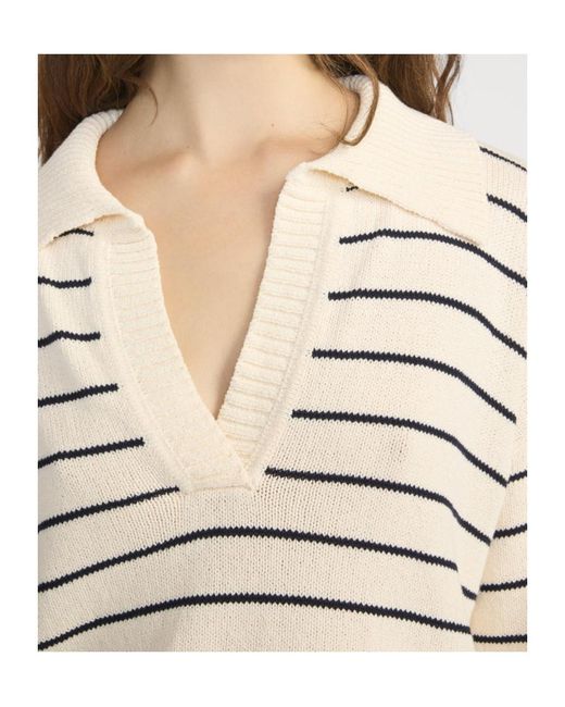 FRAME Natural The Striped Easy Pullover