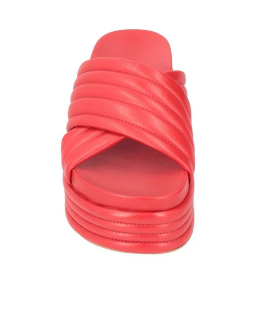 Farm Rio Red Simple Leather Sandals