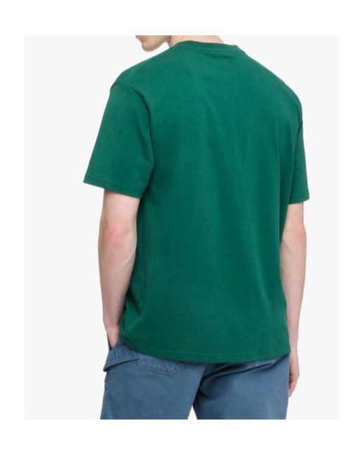 J.W. Anderson Green Jw Anderson Flocked-Logo Crewneck T-Shirt for men
