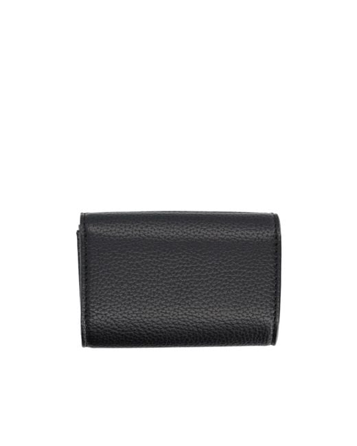 Vivienne Westwood Black Flap Orb Logo Wallet