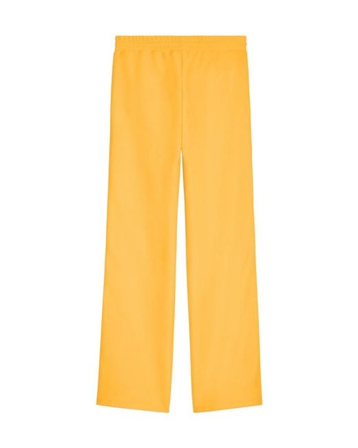 Céline Yellow Double-Sided Plain Knitted Button Sweatpants for men