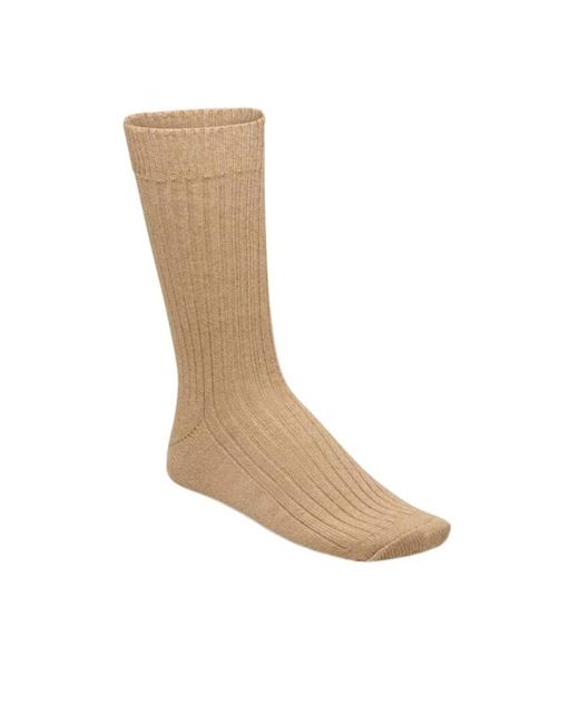 Birkenstock White Ribbed Knit Socks for men