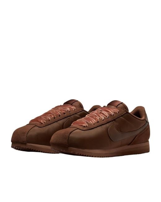 Nike Brown Cortez Lace-Up Sneakers