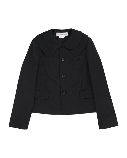 Comme des Garçons Black Double Collar Wool Blazer