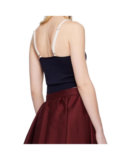 ShuShu/Tong Red Patchwork Knit Camisole