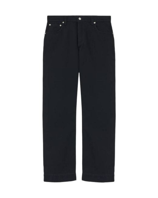 McQueen Blue Wide-Leg Jeans for men