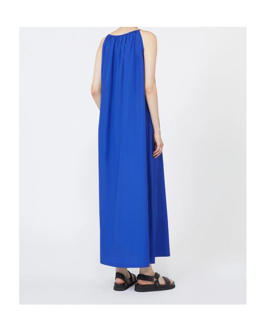 Max Mara Blue Cotton Poplin Dress