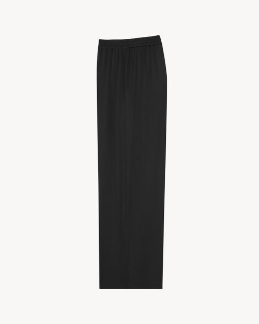 Saint Laurent Black Mid-Rise Straight Leg Pants for men